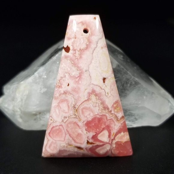 Large Rhodochrosite Drilled gemstone * 47.62 x 31.02 x 6.17mm * RDC2D3 - Picture 10 of 14